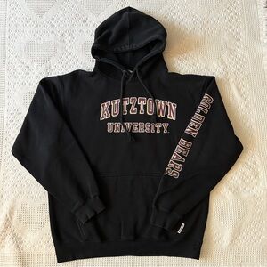 Vintage Kutztown University Hoodie Sweatshirt Mens Large Black Golden Bears READ